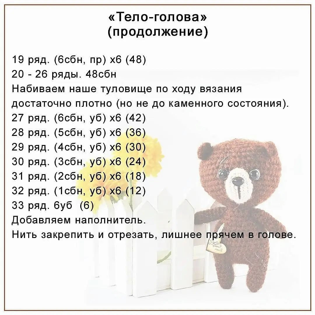 Мастер-класс по вязанию: Медвежата Боня и Моня