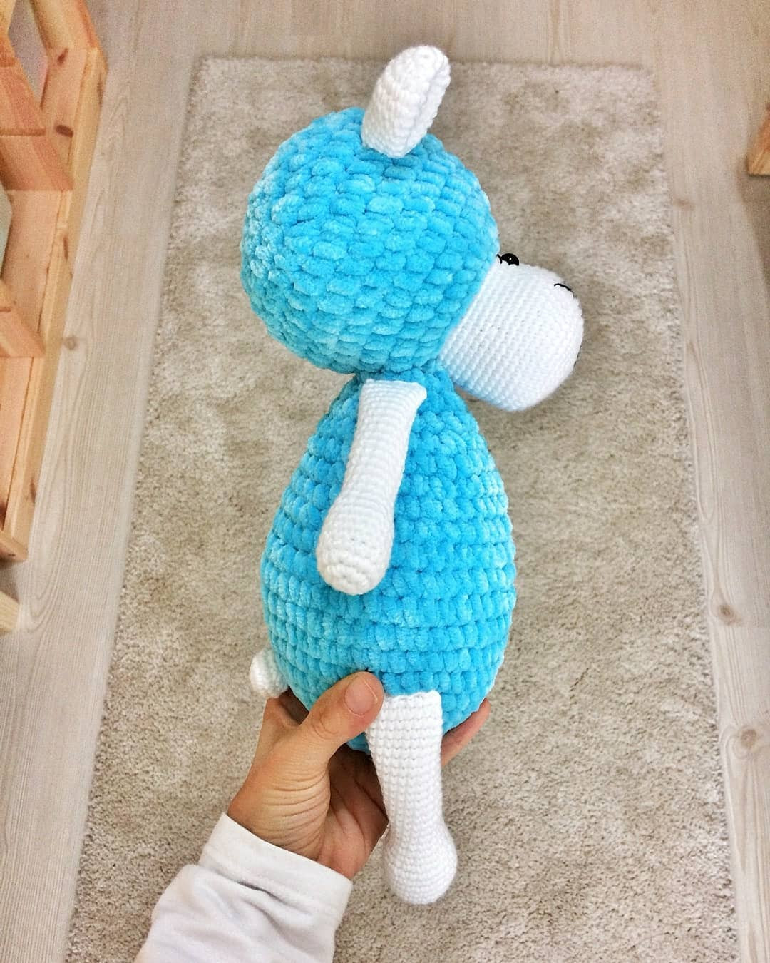 Mavi Peluş Ayıcık Amigurumi Örgü Deseni