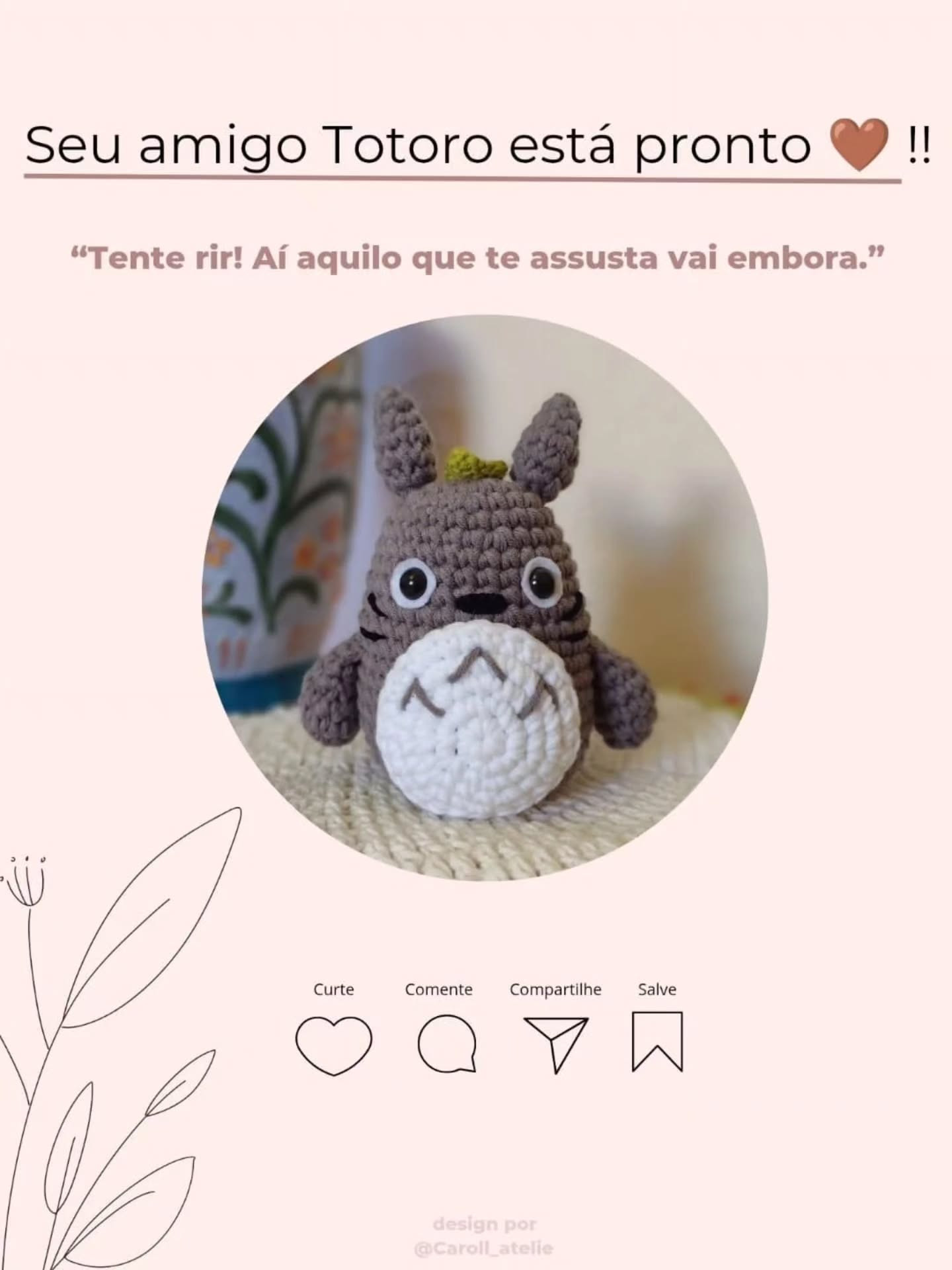 Meu amigo Totoro: Um guia para criar bonecos de crochê adoráveis