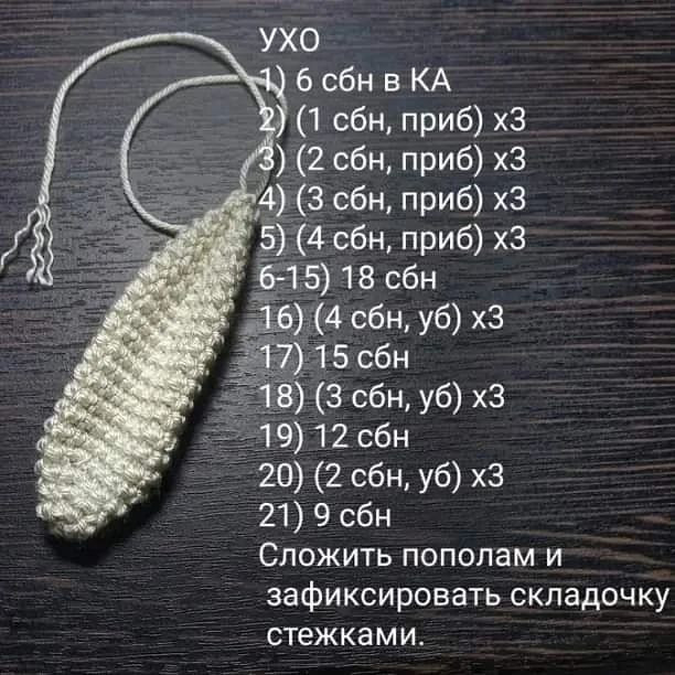 Милый вязаный кролик: бесплатная схема для начинающих мастеров
