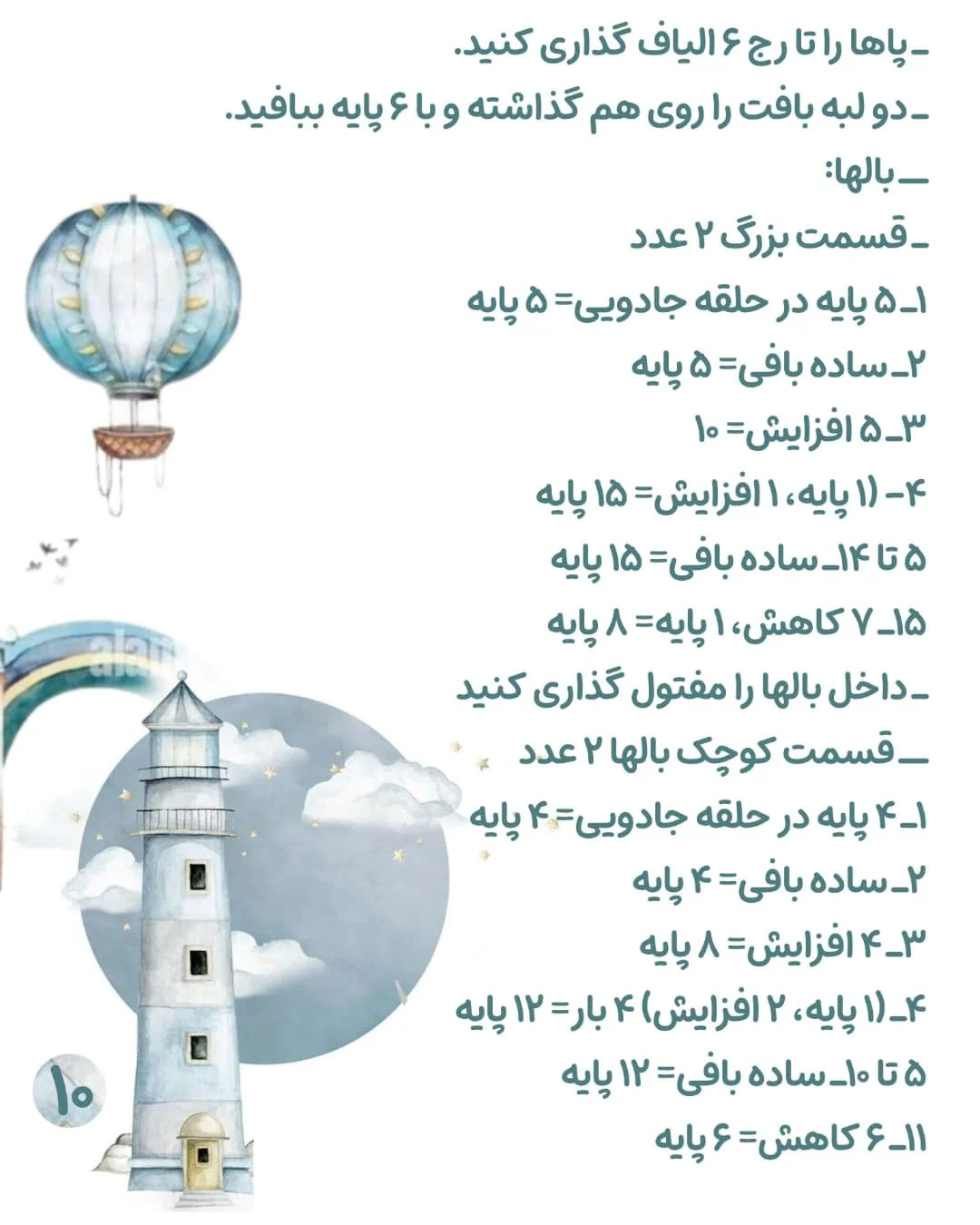 متن آموزشی قلاب‌بافی عروسک‌های کوچک با جزییات زیبا