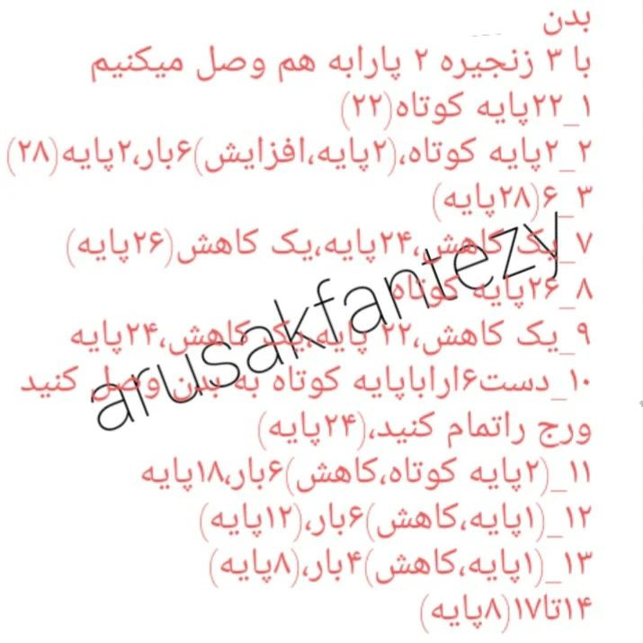 متن آموزشی: روش بافت عروسک کوچک زیبا