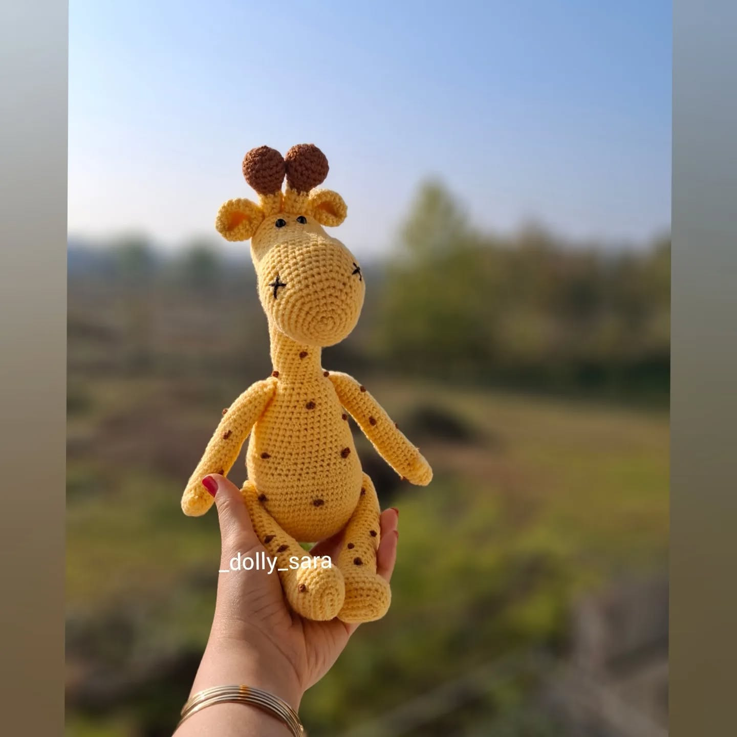 متن الگو و آموزش بافت عروسک زرافه
