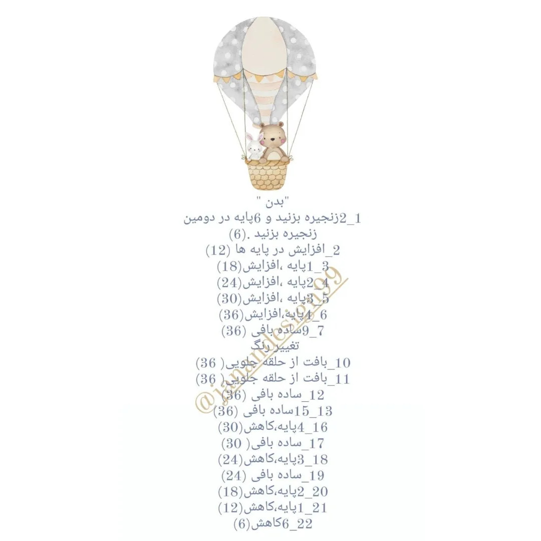 متن بافتنی برای خرس عروسکی با ژاکت قرمز