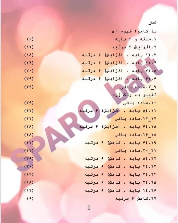 متن بافتنی زرافه برای عروسک قلاب بافی