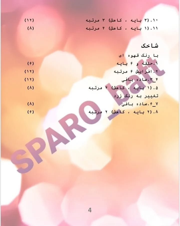 متن بافتنی زرافه برای عروسک قلاب بافی