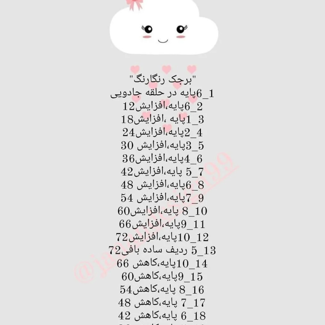 متن ساده برای بافتنی عروسک خرگوش و حلقه‌های رنگارنگ