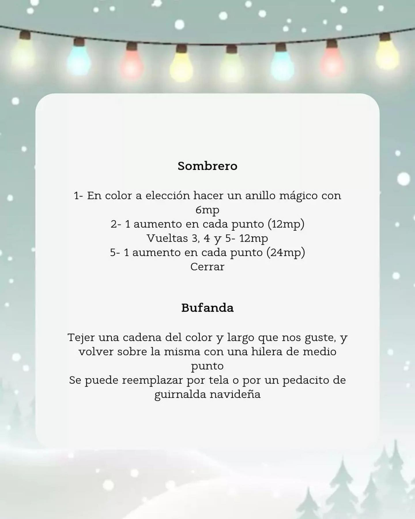 Muñeco de nieve amigurumi: patrón de crochet para decoraciones navideñas.
