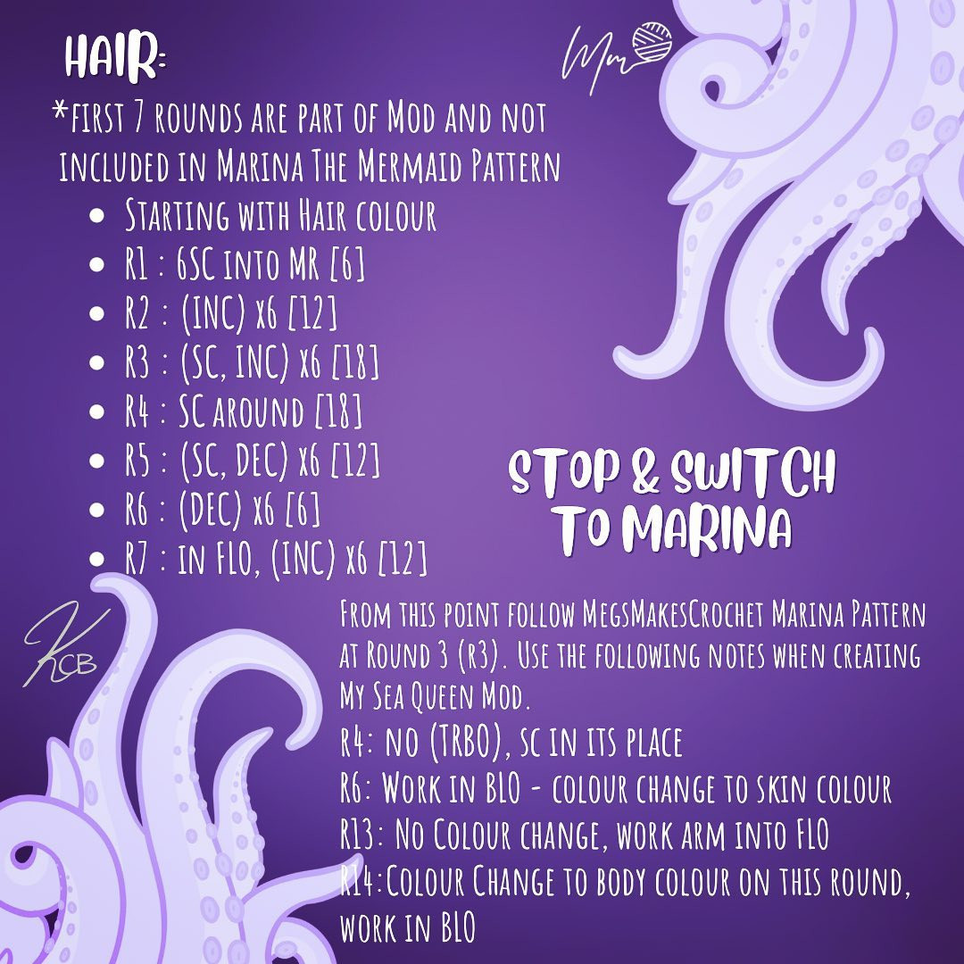 No-Sew Crochet Sea Queen: Mod for Marina the Mermaid