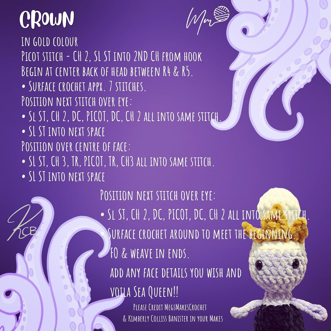 No-Sew Crochet Sea Queen: Mod for Marina the Mermaid