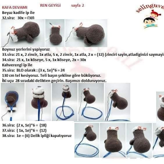 Noel Geyiği Amigurumi Modeli: Adım Adım Yapılış Kılavuzu