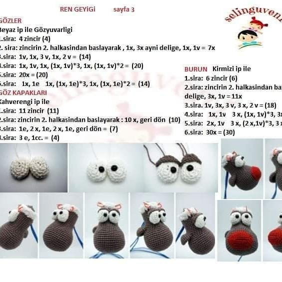 Noel Geyiği Amigurumi Modeli: Adım Adım Yapılış Kılavuzu