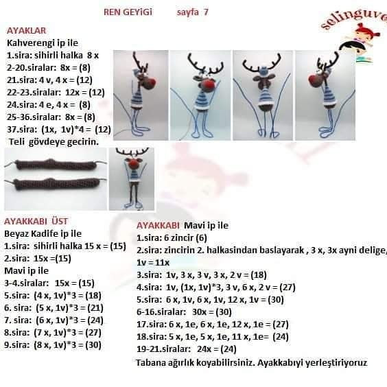 Noel Geyiği Amigurumi Modeli: Adım Adım Yapılış Kılavuzu