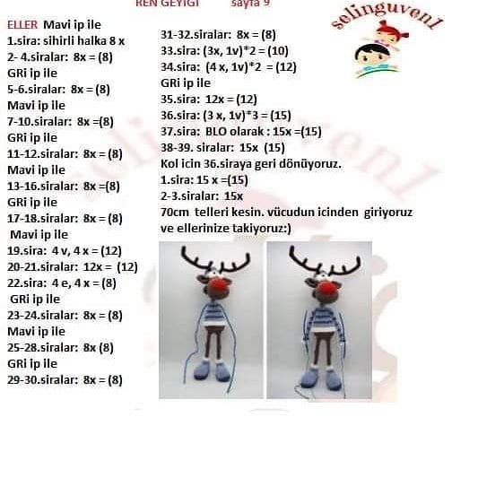 Noel Geyiği Amigurumi Modeli: Adım Adım Yapılış Kılavuzu