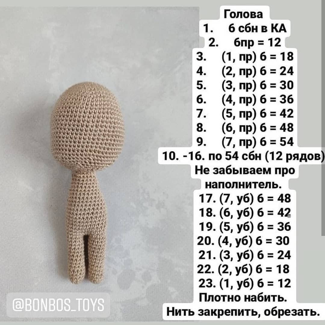 Новогодние гномики: Бесплатный узор для вязания крючком