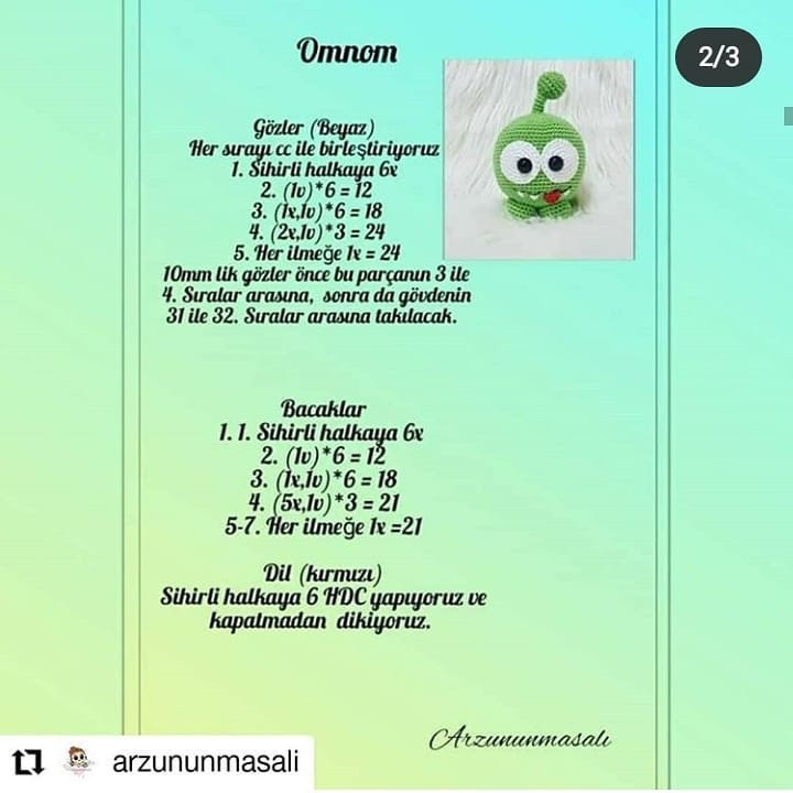 Omnom Amigurumi Örgü Modeli: Adım Adım Kılavuz