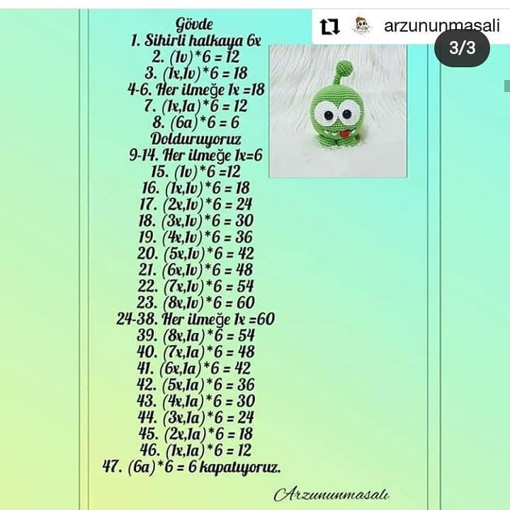 Omnom Amigurumi Örgü Modeli: Adım Adım Kılavuz