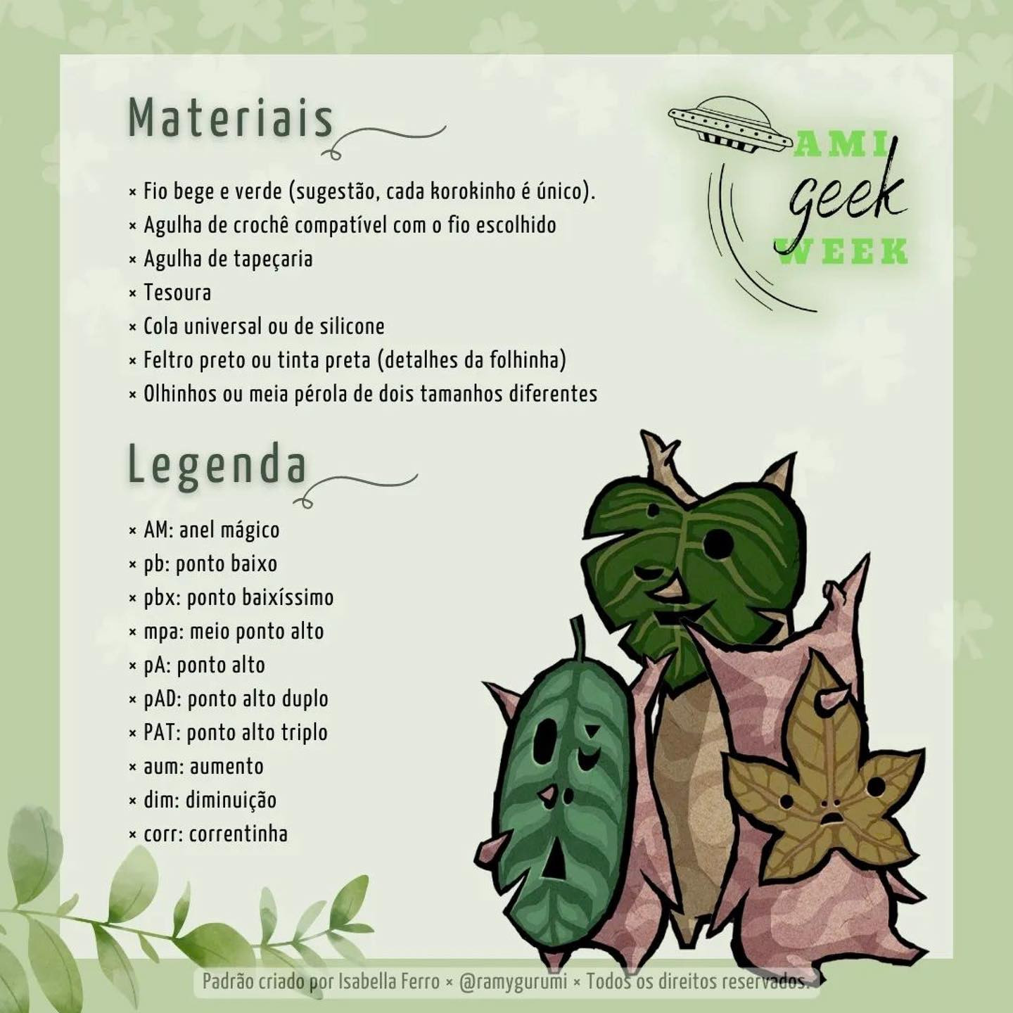 Padrão de Amigurumi de Korok para Crochê - Grátis e Fácil!