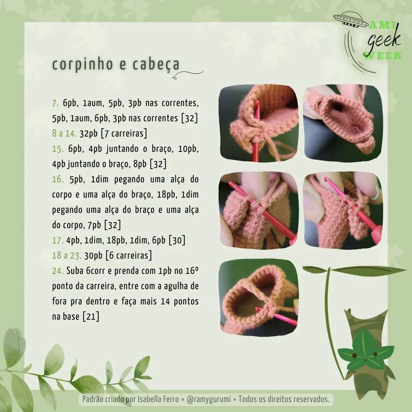 Padrão de Amigurumi de Korok para Crochê - Grátis e Fácil!