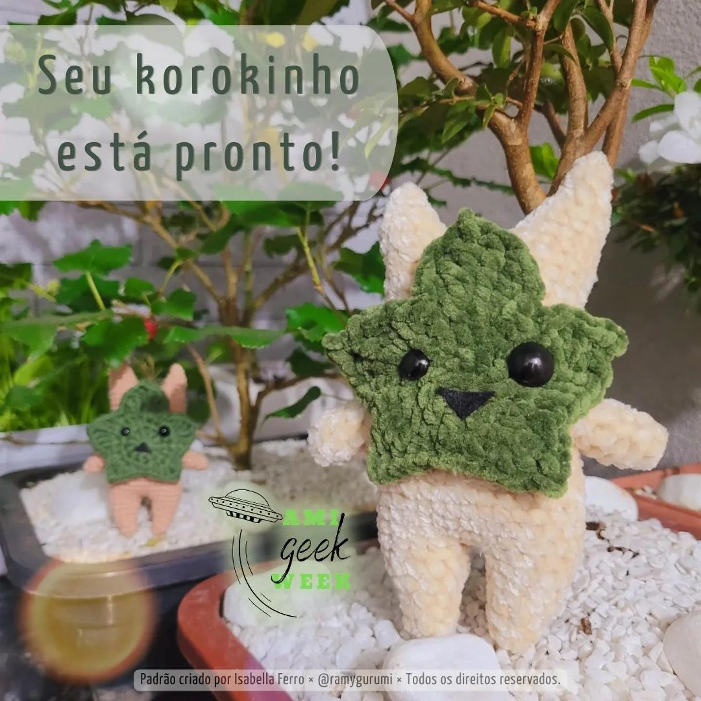 Padrão de Amigurumi de Korok para Crochê - Grátis e Fácil!