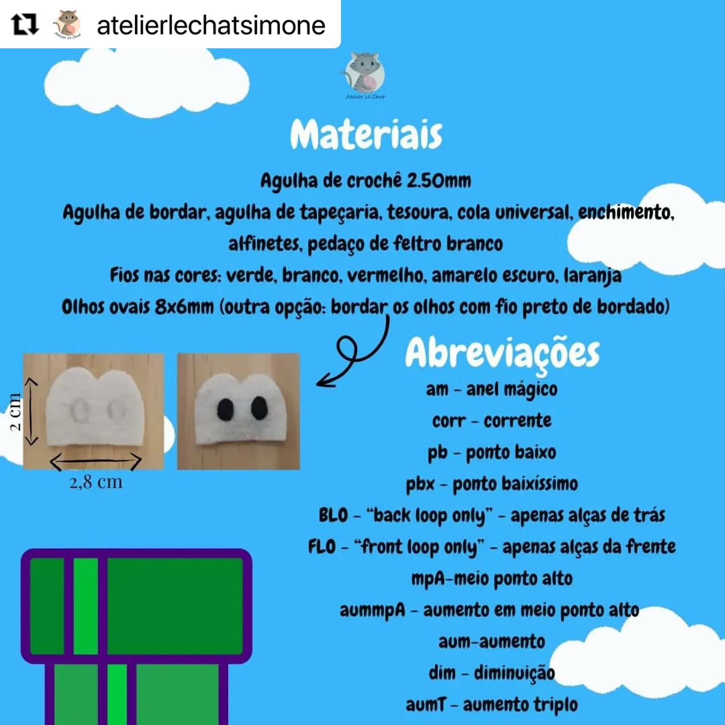 Padrão de Crochê Amigurumi: Receita Grátis para Criar o Yoshi