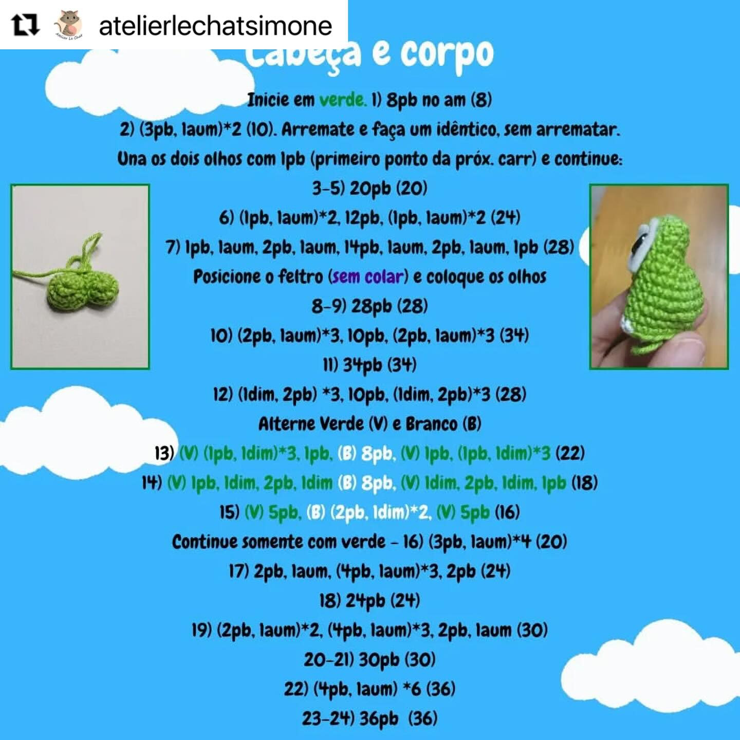 Padrão de Crochê Amigurumi: Receita Grátis para Criar o Yoshi
