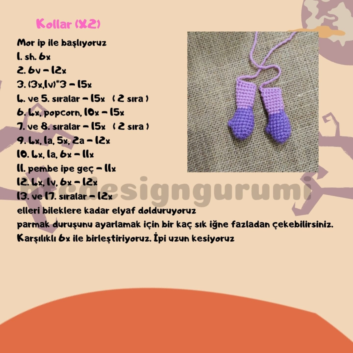 Pamuk Şeker Canavarı İçin Ücretsiz Amigurumi Deseni