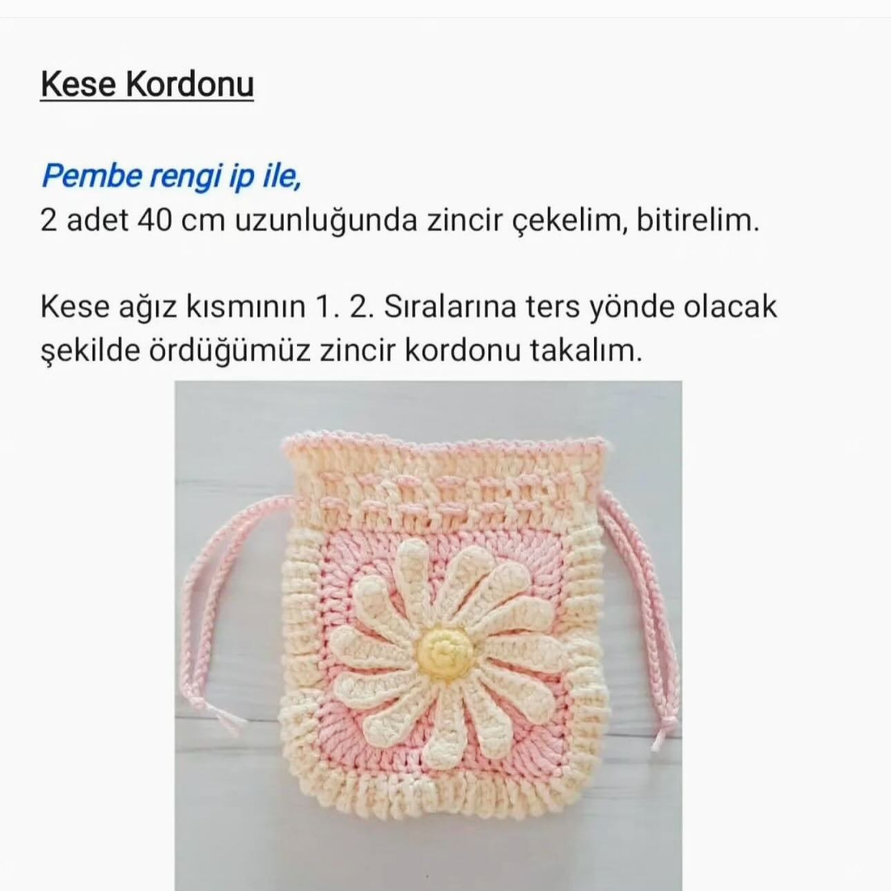 Papatya Desenli Makyaj Kesesi Yapımı İçin Adım Adım Kılavuz