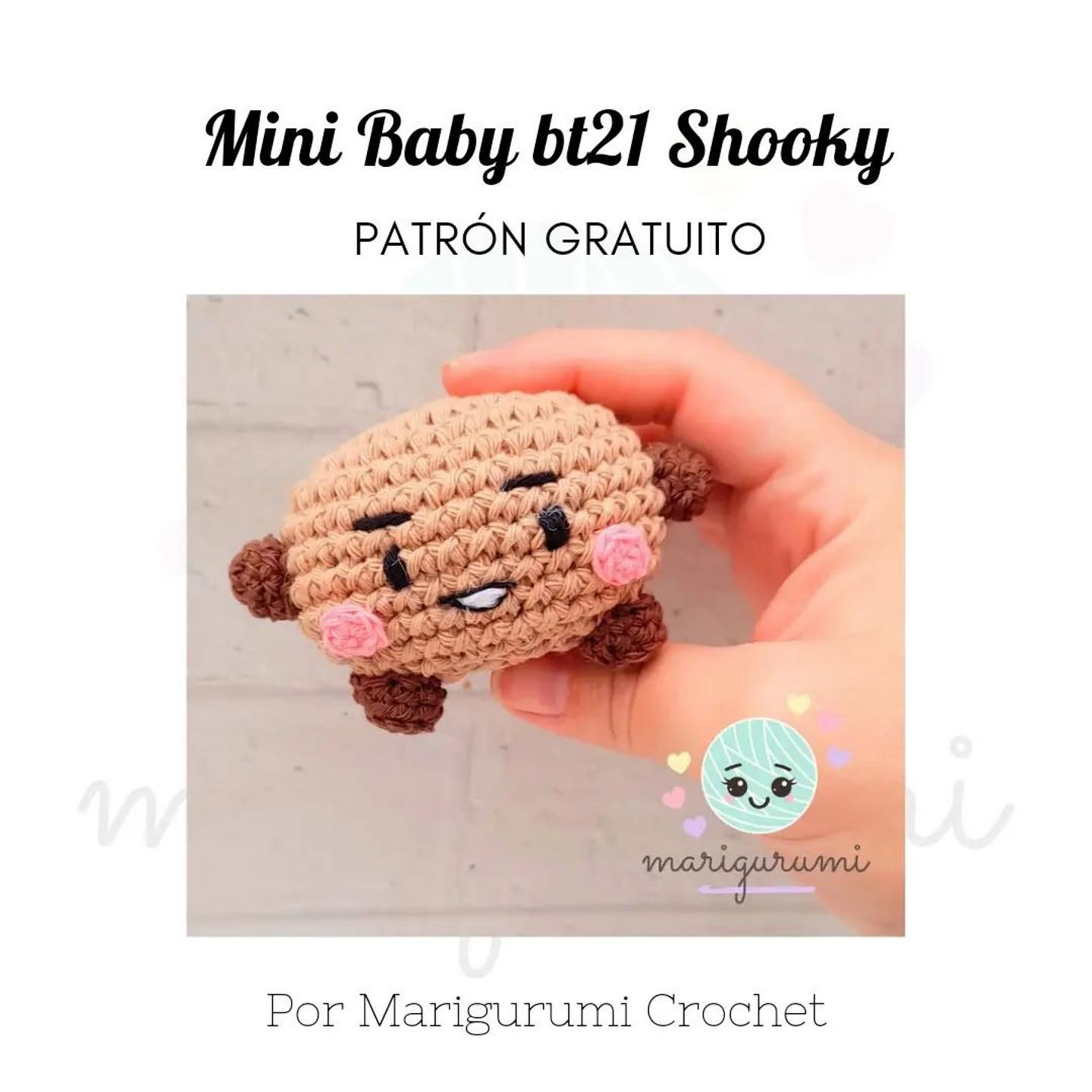 Patrón de amigurumi de galleta sonriente hecha a crochet