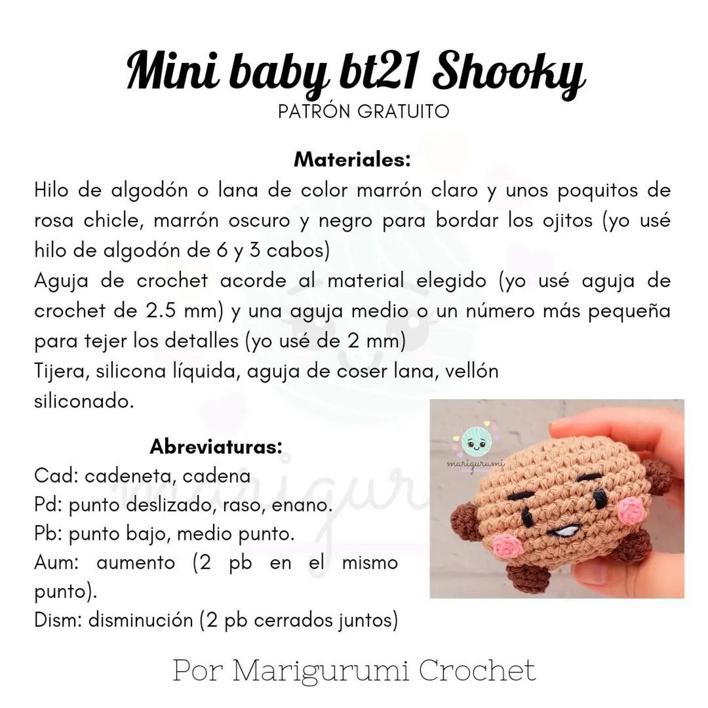 Patrón de amigurumi de galleta sonriente hecha a crochet