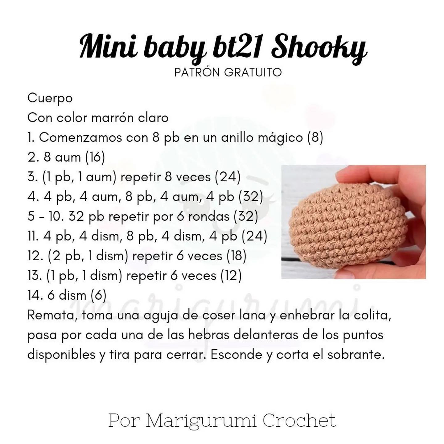 Patrón de amigurumi de galleta sonriente hecha a crochet