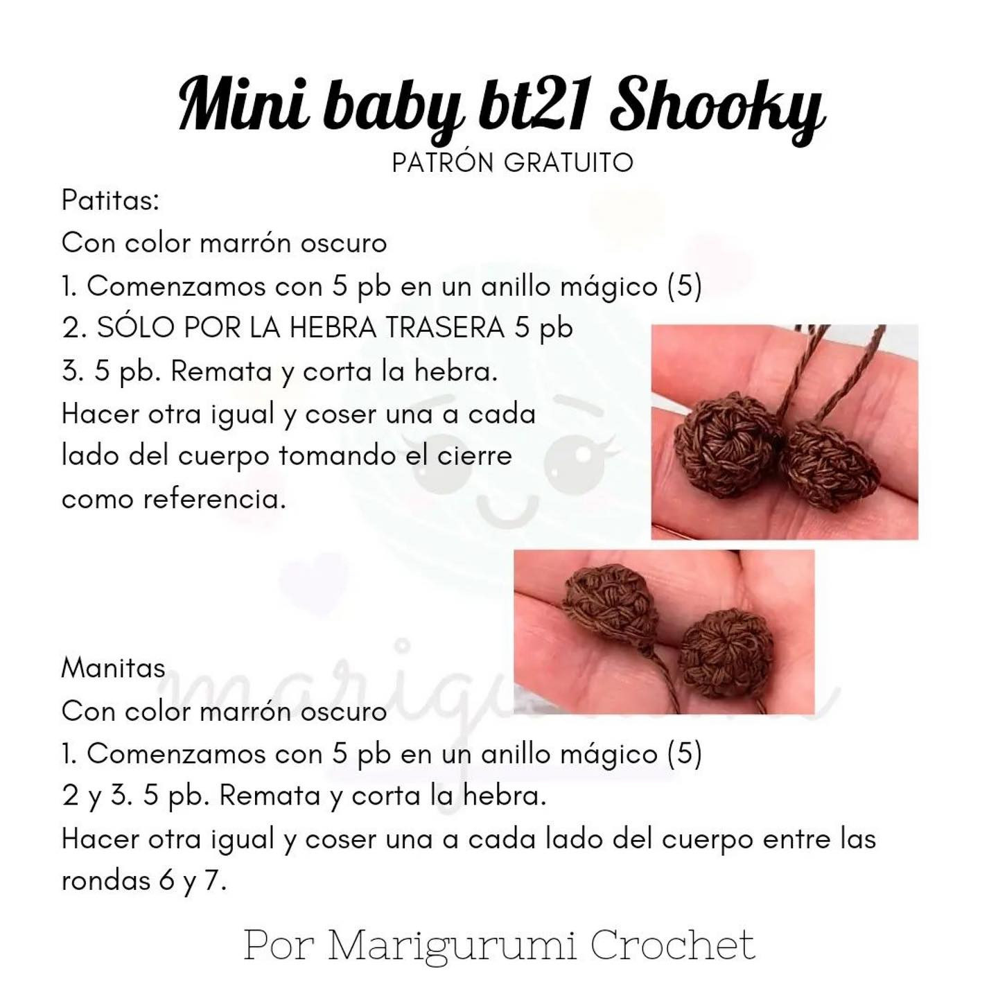 Patrón de amigurumi de galleta sonriente hecha a crochet