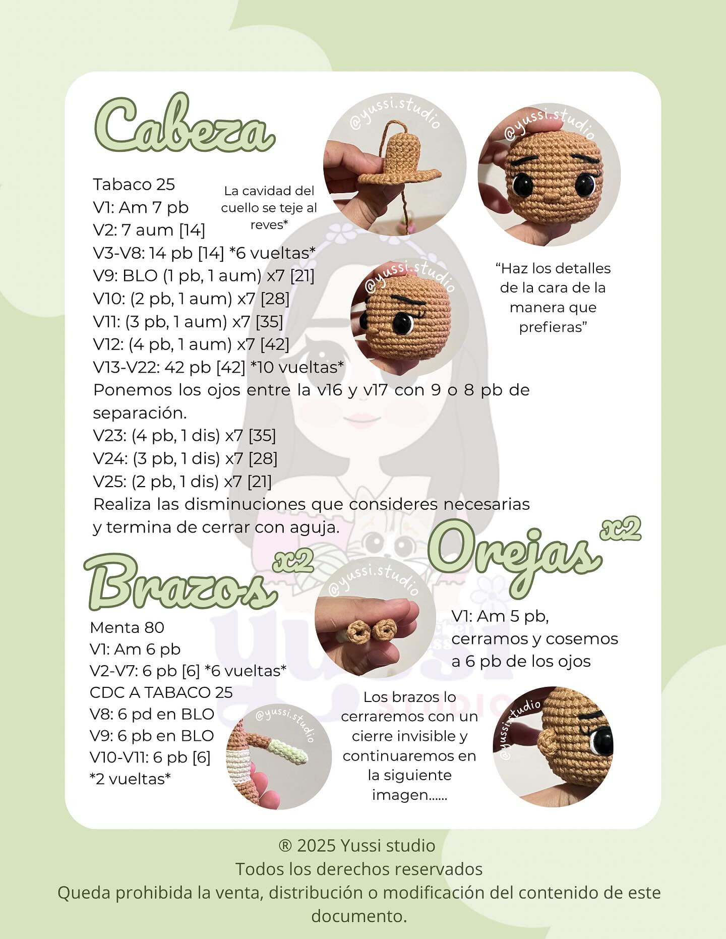 "Patrón de Amigurumi: Princesa Tiana de Yussi Studio"