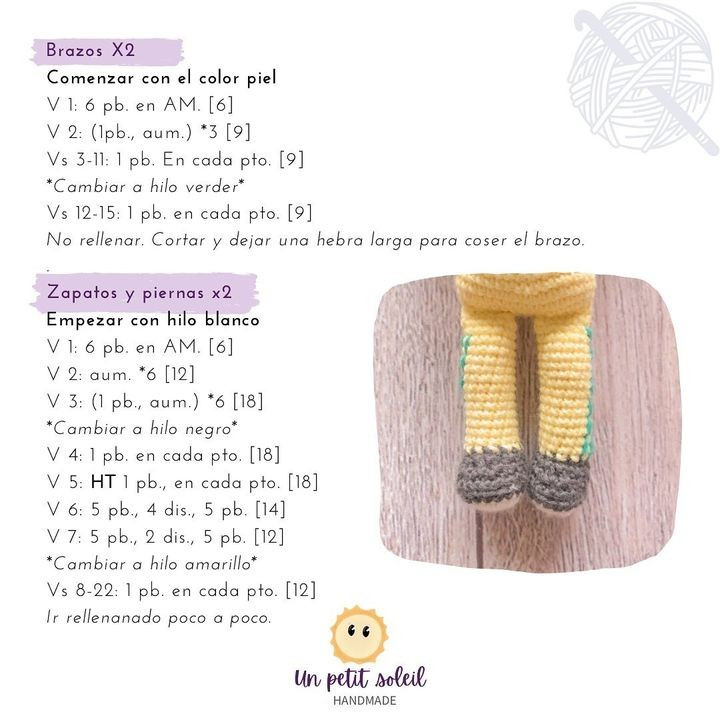 Patrón de muñeco de crochet gratis con chaqueta amarilla