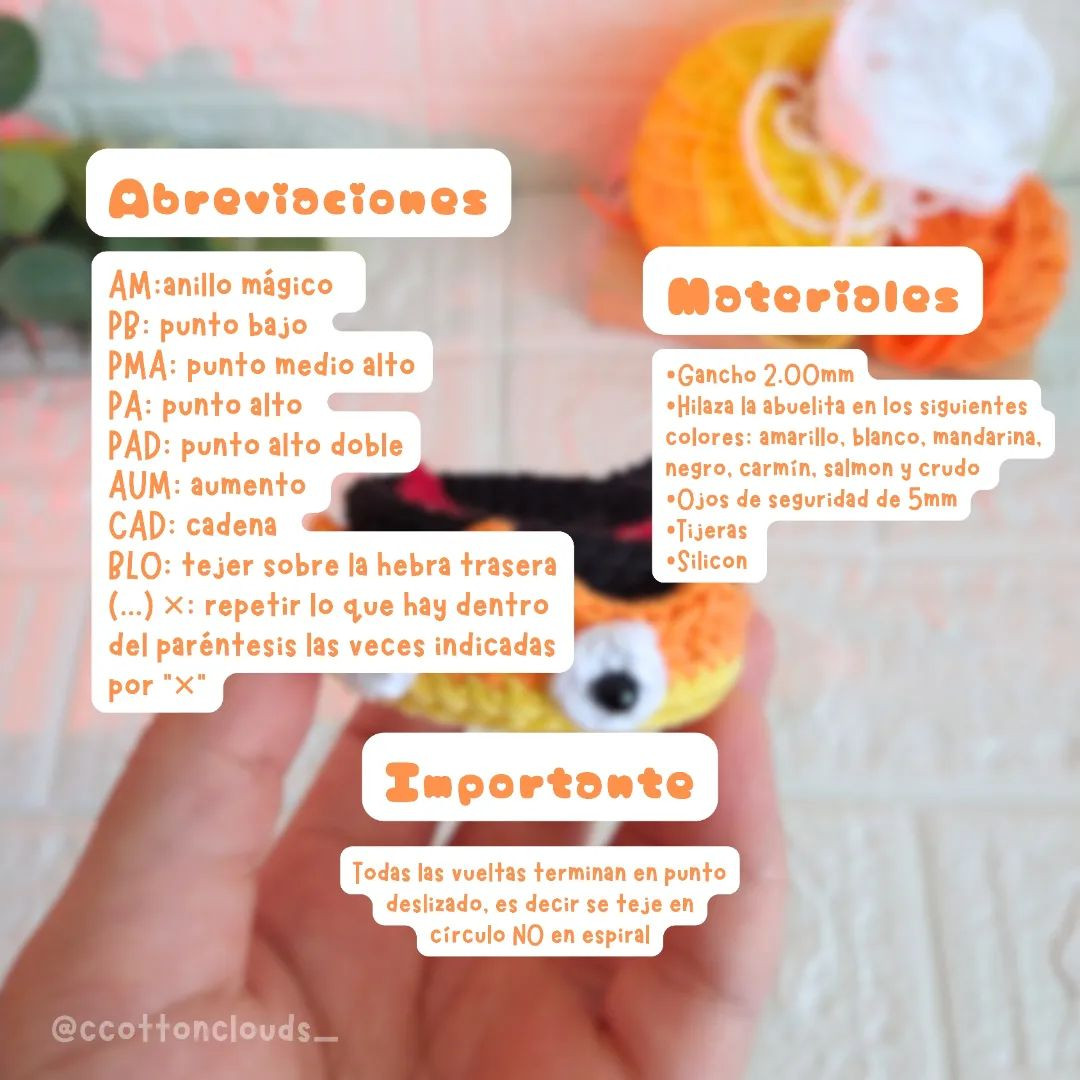 Patrón gratuito para tejer un Calcifer en amigurumi