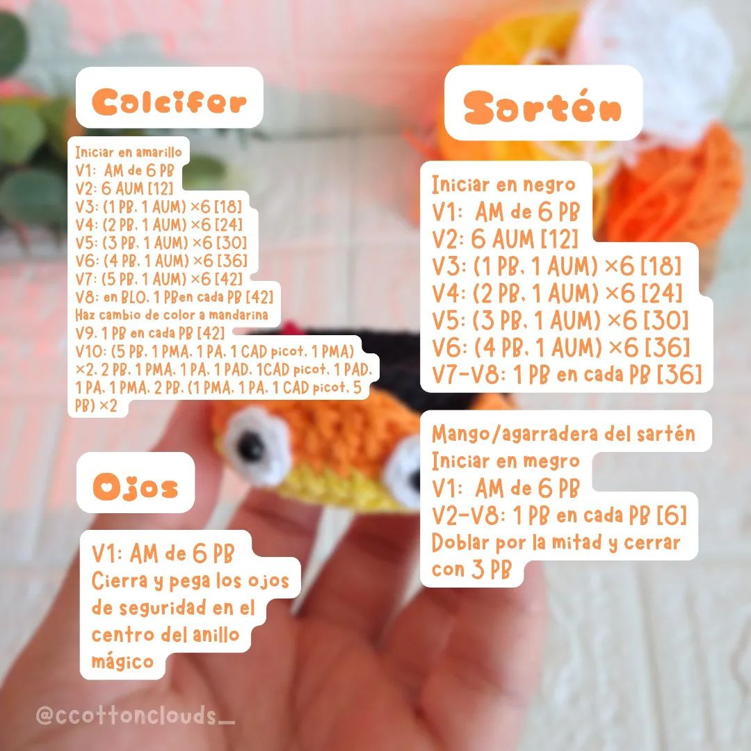 Patrón gratuito para tejer un Calcifer en amigurumi