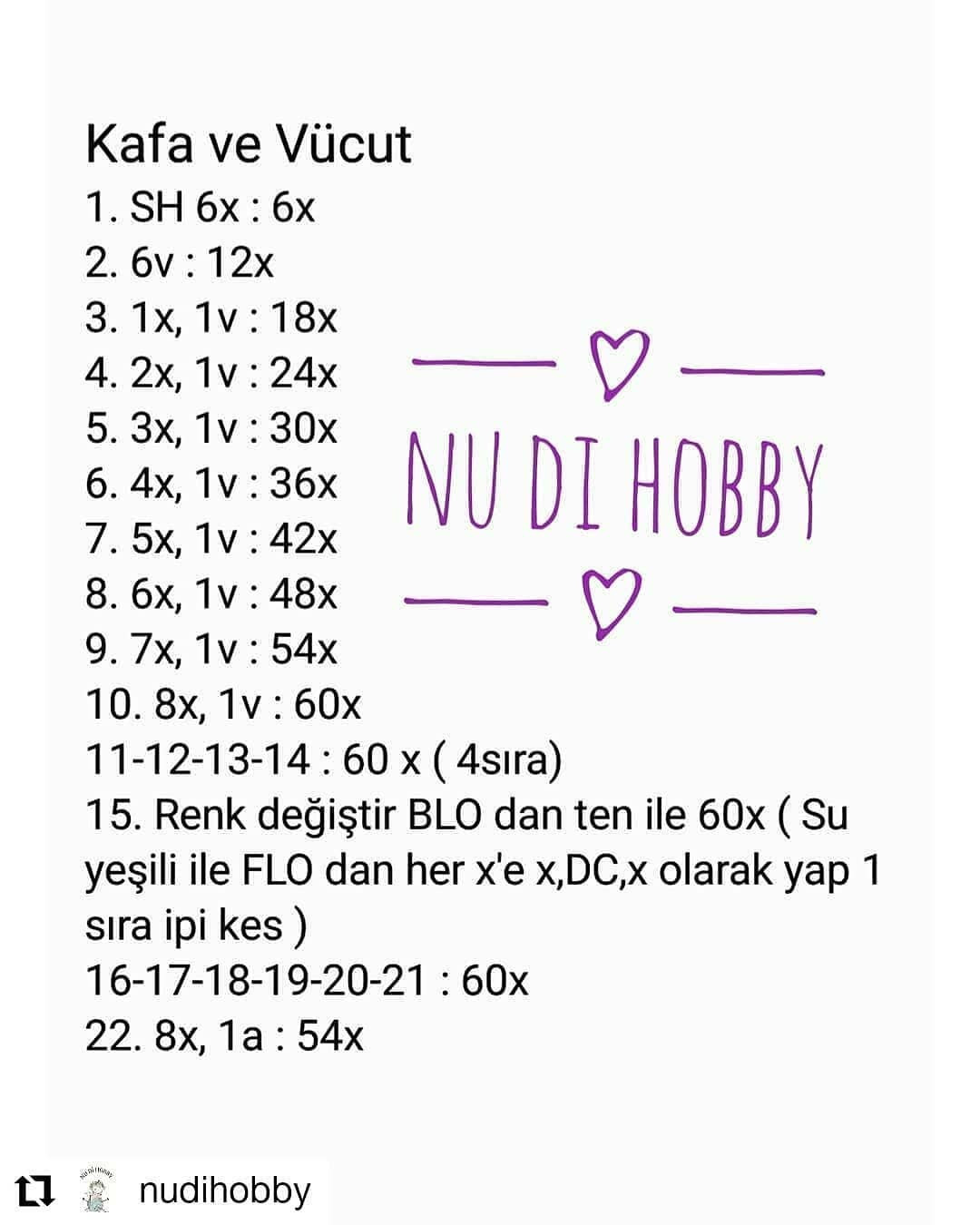 Pir Pir Cıngırak İçin Sevimli Amigurumi Örgü Modeli
