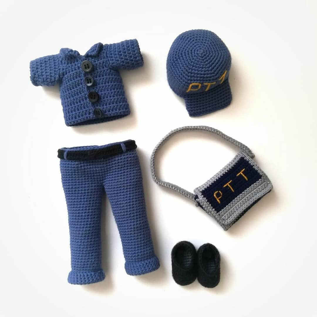 PTT Postacı Amigurumi Modeli: Sevimli ve Detaylı Örgü Oyuncak