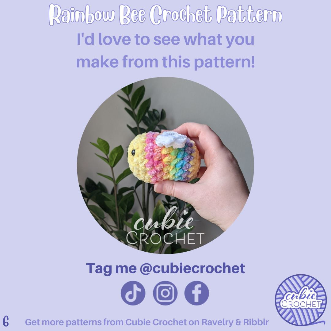 Rainbow Bee Crochet Pattern: Create Your Own Colorful Amigurumi