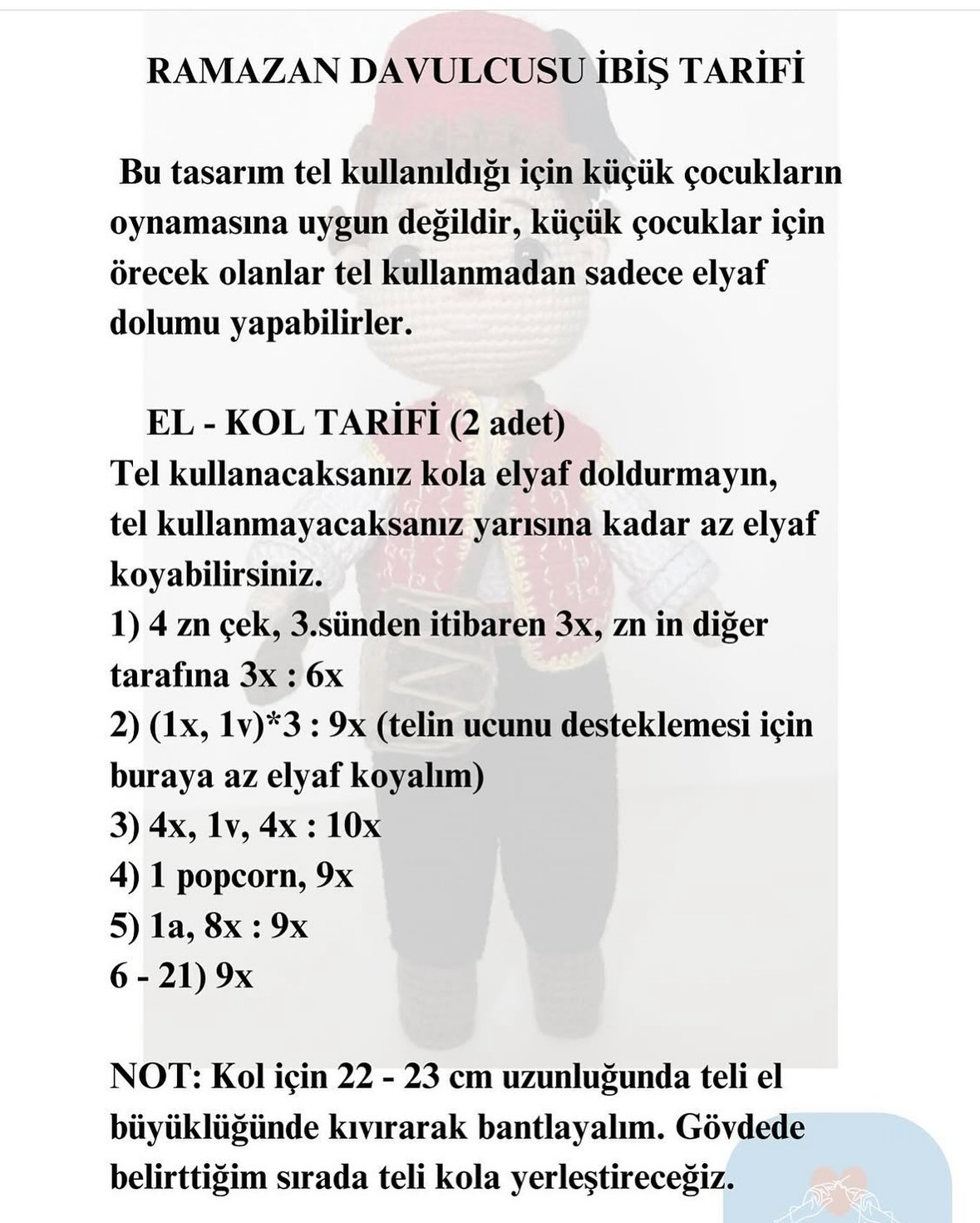 Ramazan Davulcusu İbiş Amigurumi Tarifi: Adım Adım Yapılış Rehberi