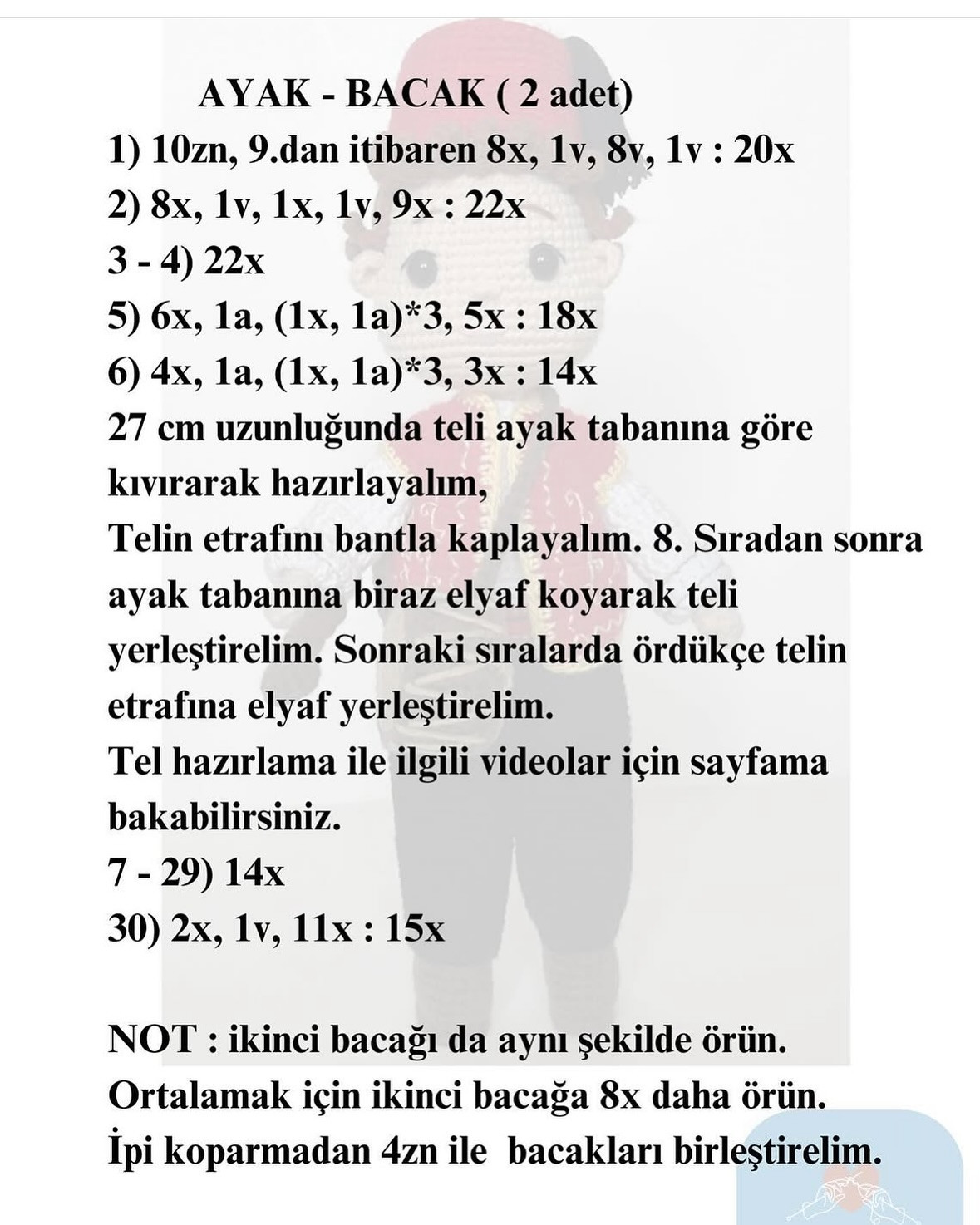 Ramazan Davulcusu İbiş Amigurumi Tarifi: Adım Adım Yapılış Rehberi