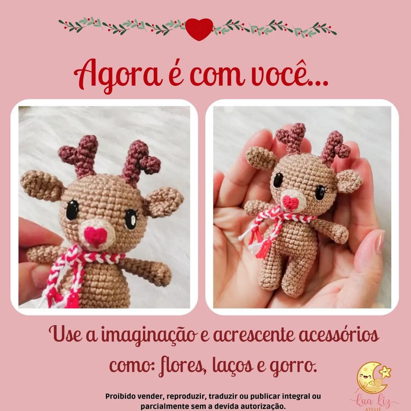 Receita de Amigurumi: Como Criar o Rena Rudolph Lindinho