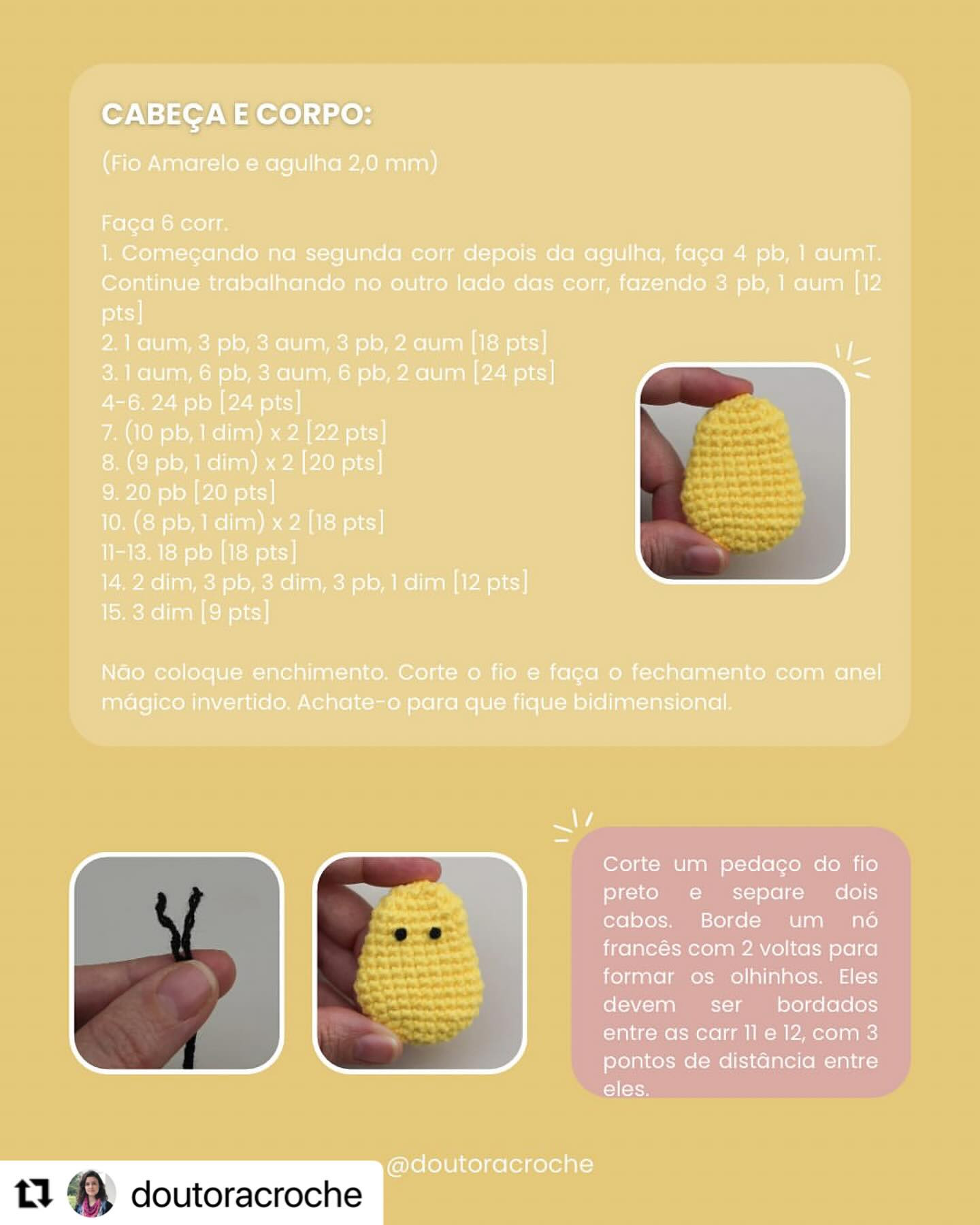 Receita de Crochê: Broche de Girafinha Amigurumi para Iniciantes