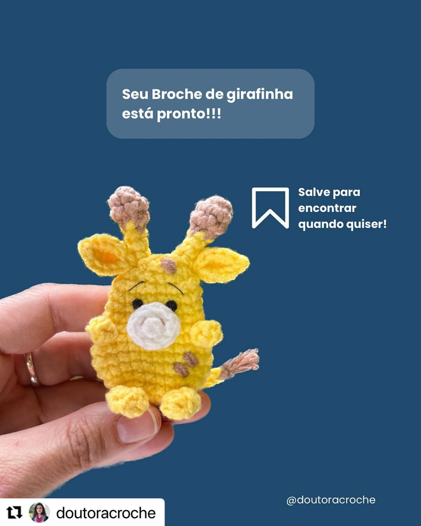 Receita de Crochê: Broche de Girafinha Amigurumi para Iniciantes