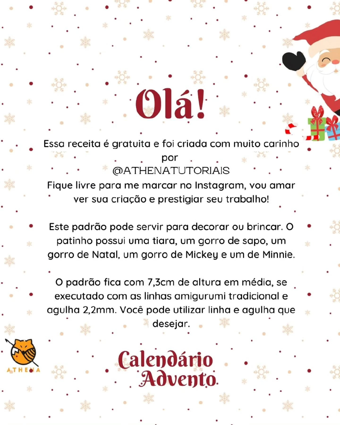Receita de crochê para patinho e acessórios festivos