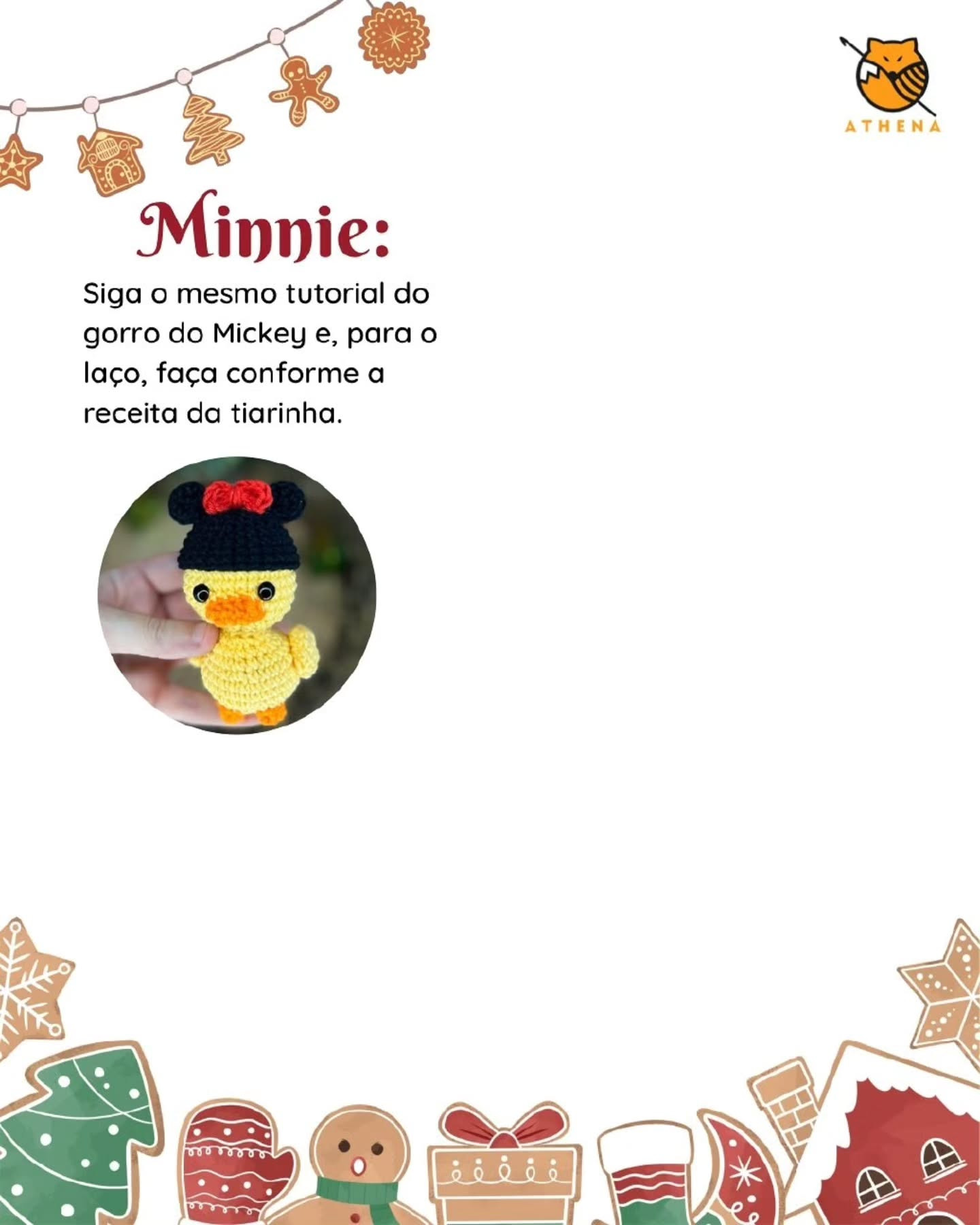 Receita de crochê para patinho e acessórios festivos