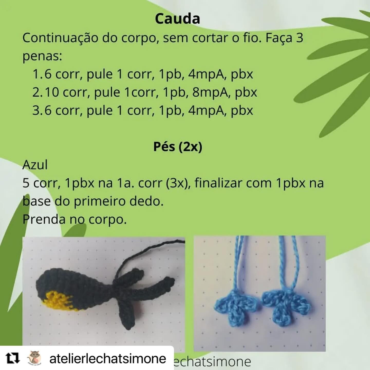 Receita Grátis de Amigurumi: Mini Tucano Colorido e Fofo