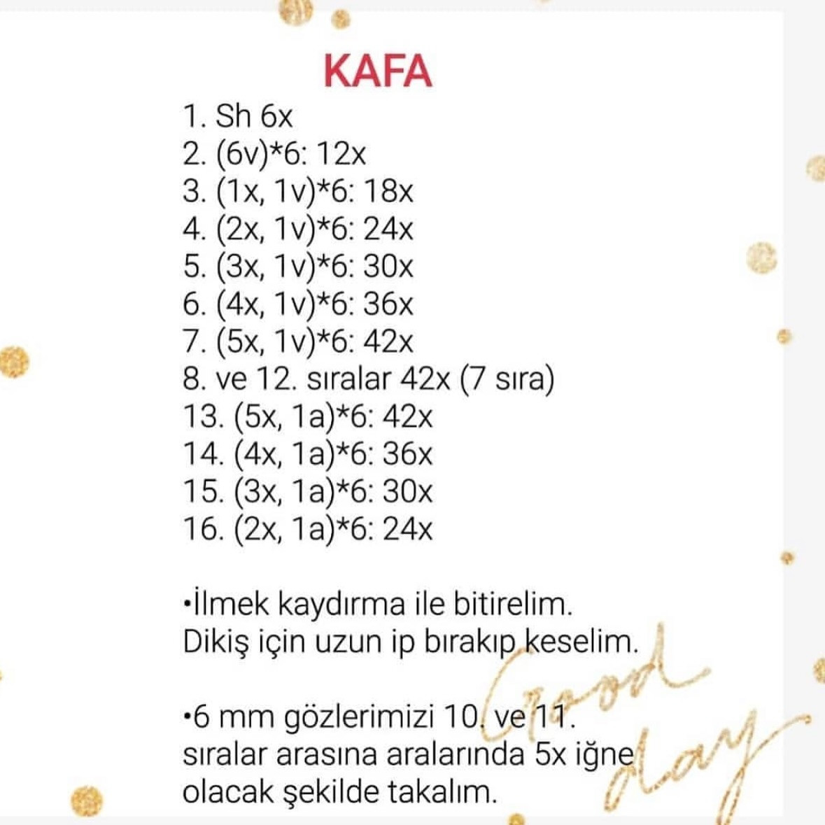 Şeker Dede Amigurumi Tarifi: Ücretsiz Örgü Deseni