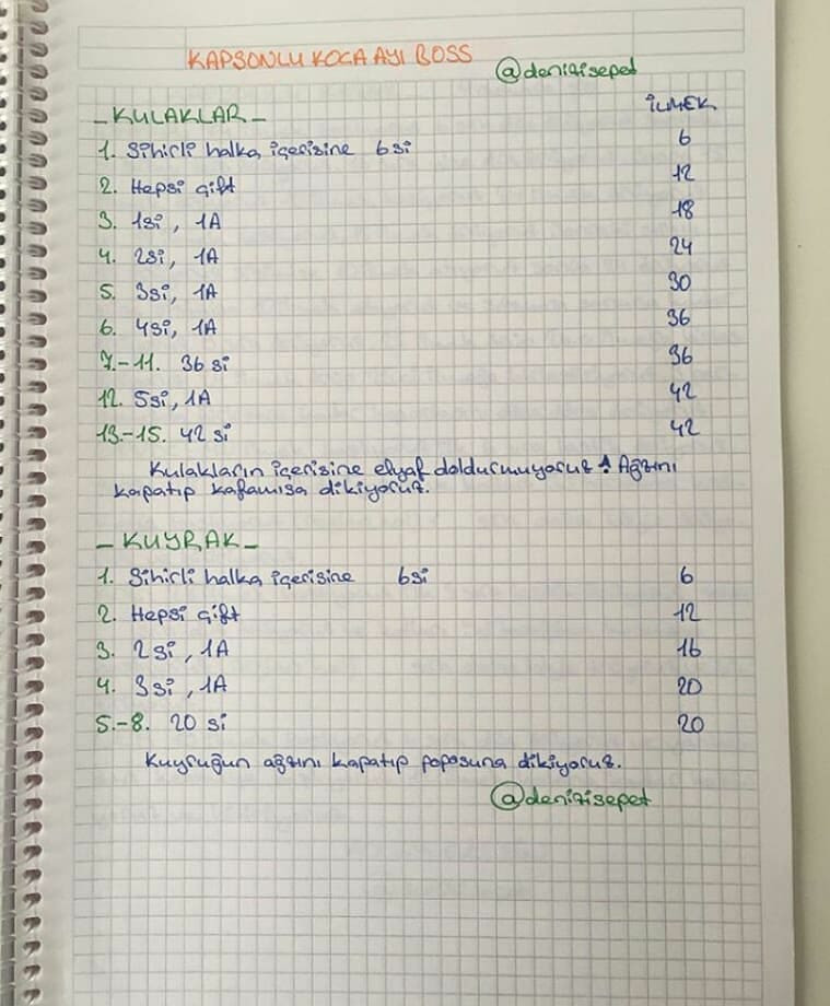 Sevimli Kapüşonlu Ayıcık Amigurumi Modeli