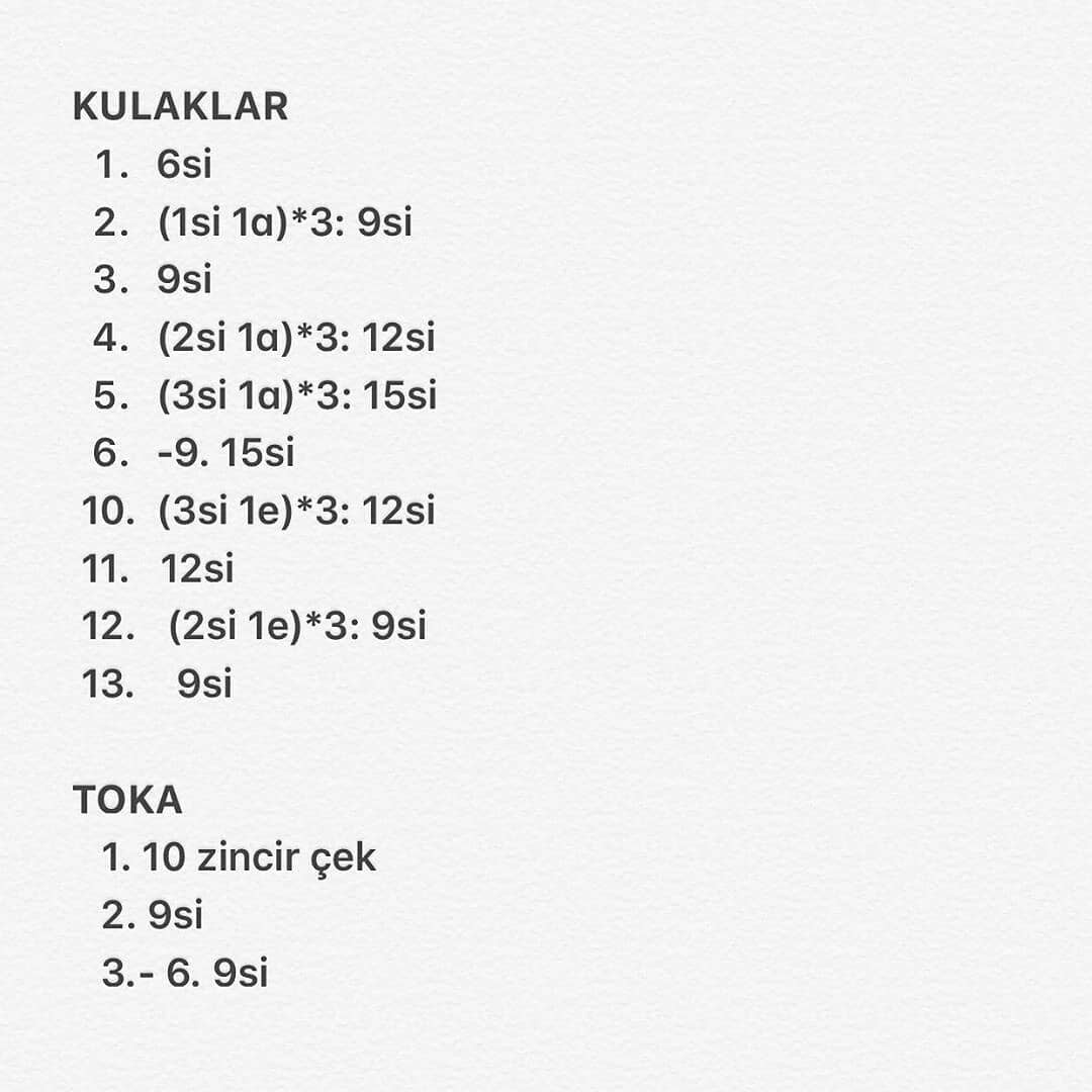 Sevimli Tavşan Çıngırak İçin Kolay Tığ İşi Deseni